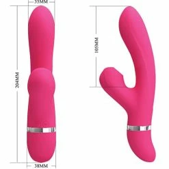 Liaoyang Baile Health Care Products Vibrators Pretty Love Willow Sucking Rabbit - Pink
