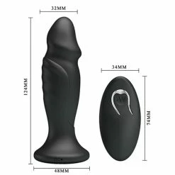 Liaoyang Baile Health Care Products Mr. Play Phallic Vibrating Anal Plug - Black