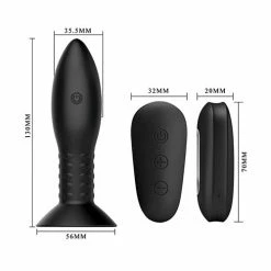 Liaoyang Baile Health Care Products Mr. Play Rotating Bead Butt Plug - Black