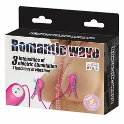 Liaoyang Baile Health Care Products Romantic Wave Electro Shock Vibrating Nipple Clamps - Rose