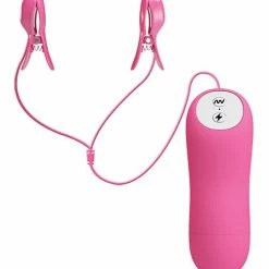 Liaoyang Baile Health Care Products Romantic Wave Electro Shock Vibrating Nipple Clamps - Rose