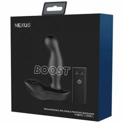Libertybelle Marketing Nexus Boost Prostate Massager With Inflatable Tip - Black Anal Toys