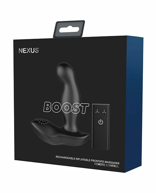 Libertybelle Marketing Nexus Boost Prostate Massager With Inflatable Tip - Black Anal Toys