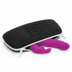 Lovehoney Happy Rabbit Love Storage Zip Bag Medium - Black