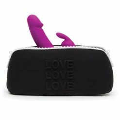 Lovehoney Happy Rabbit Love Storage Zip Bag Medium - Black