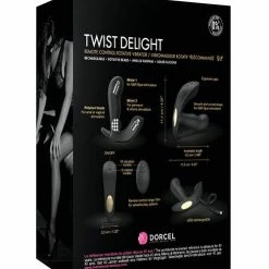 Lovely Planet Anal Toys Dorcel Twist Delight Rotating Head With Beads - Black