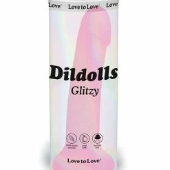 Lovely Planet Dildos Love To Love Curved Suction Cup Dildolls Glitzy - Glitter Pink