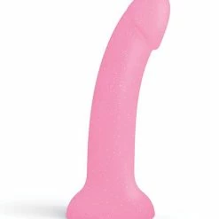 Lovely Planet Dildos Love To Love Curved Suction Cup Dildolls Glitzy - Glitter Pink