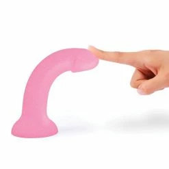 Lovely Planet Dildos Love To Love Curved Suction Cup Dildolls Glitzy - Glitter Pink