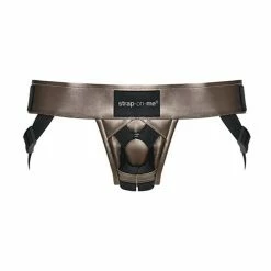 Lovely Planet Strap On Me Leatherette Harness Curious - Bronze One Size Fits Most Dildos