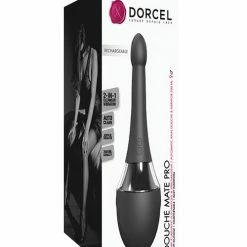 Lovely Planet Dorcel Vibrating Douche Mate Pro - Black-Silver Enemas & Douches