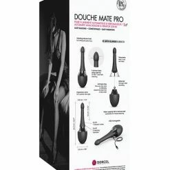 Lovely Planet Dorcel Vibrating Douche Mate Pro - Black-Silver Enemas & Douches