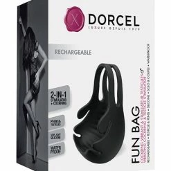 Lovely Planet Penis Toys Dorcel Fun Bag Testicle Vibrator - Black