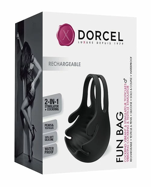 Lovely Planet Penis Toys Dorcel Fun Bag Testicle Vibrator - Black