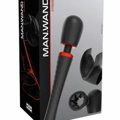 Lovely Planet Penis Toys Man Wand Xtreme With 2 Attachments - Black