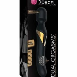 Lovely Planet Vibrators Dorcel Dual Orgasms Wand Vibrator - Black-gold