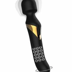 Lovely Planet Vibrators Dorcel Dual Orgasms Wand Vibrator - Black-gold