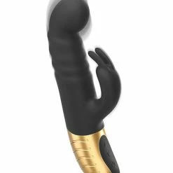 Lovely Planet Dorcel G-stormer Thrusting G Spot Rabbit - Black-Gold Vibrators