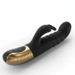 Lovely Planet Dorcel G-stormer Thrusting G Spot Rabbit - Black-Gold Vibrators