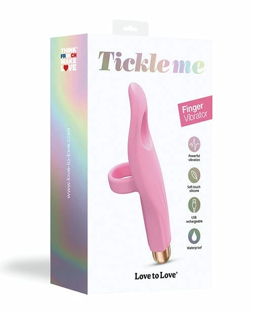 Lovely Planet Vibrators Love To Love TickleMe Finger Vibrator - Rose