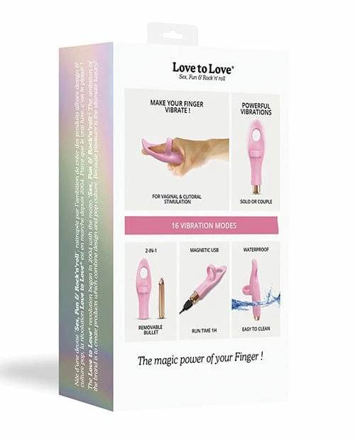 Lovely Planet Vibrators Love To Love TickleMe Finger Vibrator - Rose
