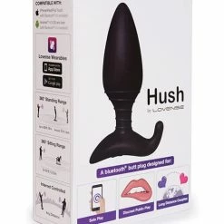 Anal Toys Lovense Hush 1.75" Butt Plug - Black