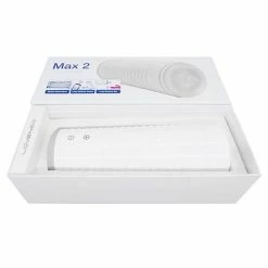 Penis Toys Lovense Max 2 Rechargeable Male Masturbator W- White Case - Clear Sleeve