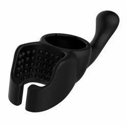 Vibrators Lovense Domi Flexible Rechargeable Mini Wand Male Attachment - Black