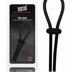 Lucom Penis Toys Rock Solid Lasso Cockring - Black