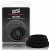 Lucom Penis Toys Rock Solid Tri-pack Silicone Gasket Cockrings - Black