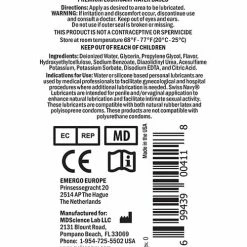 M.D. Science Lab Swiss Navy Premium Flavored Water Based Lubricant - 1 Oz. Strawberry Kiwi Lubes