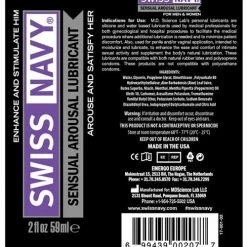 M.D. Science Lab Lubes Swiss Navy Sensual Arousal Lubricant - 2 Oz.