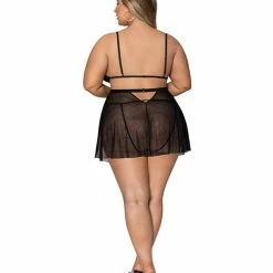 Magic Moments Int'l Girl Next Door Babydoll & Crotchless Panty 2x Lingerie