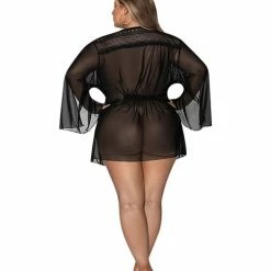 Magic Moments Int'l Modern Romance Flowing Short Robe 2x Lingerie