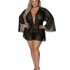 Magic Moments Int'l Modern Romance Flowing Short Robe 2x Lingerie