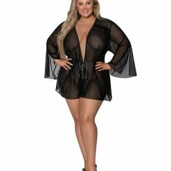 Magic Moments Int'l Modern Romance Flowing Short Robe 2x Lingerie