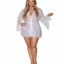 Magic Moments Int'l Modern Romance Flowing Short Robe 2x Lingerie
