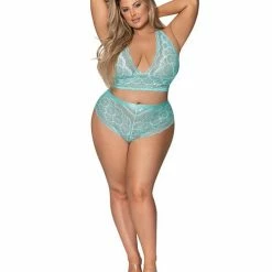 Magic Moments Int'l Lingerie Seabreeze Strappy Back Cami & Short 2x