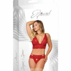Magic Moments Int'l Lingerie Sugar & Spice Bra & Panty Red
