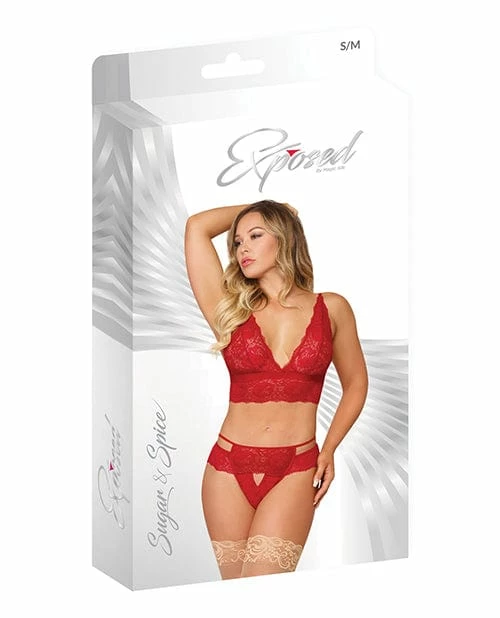 Magic Moments Int'l Lingerie Sugar & Spice Bra & Panty Red