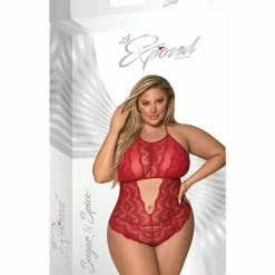 Magic Moments Int'l Sugar & Spice Teddy W-snap Crotch Red Qn