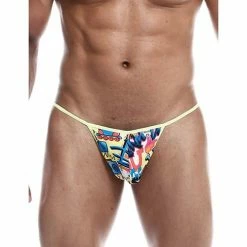 Male Basics Sinful Hipster Music T Thong G-string Print Lingerie