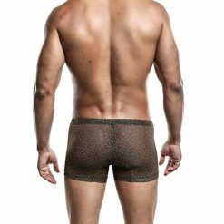 Male Basics Sinful Magic Leopard Pouch Thong Black Lingerie