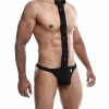 Lingerie Male Basics Tuxedo Lace Jockstrap Black