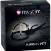 Kink & BDSM Mystim Plunging Pete With Corona Strap & Urethral Sound - Black-Gold