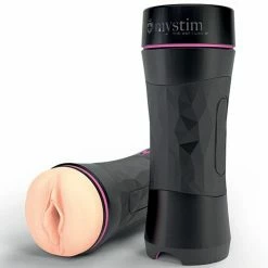 Mystim Oh-Pushme Vagina - Black Penis Toys