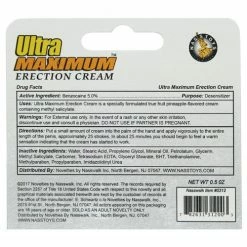 Nasstoys Sexual Enhancers For Couples Ultra Maximum Erection Cream - .5 Oz.