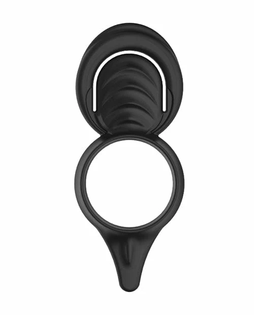 Nasstoys My Cock Ring Double Loop Cockring & Scrotum Cinch - Black