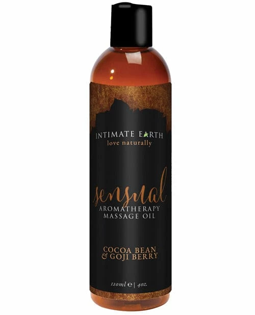 New Earth Trading Intimate Earth Sensual Massage Oil - 120 ML Cocoa Bean & Gogi Berry