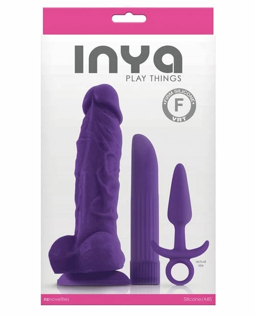 NS Novelties Anal Toys INYA Play Things Set Of Plug, Dildo & Vibrator
